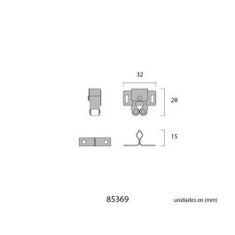 Pack 4 uds golpete ruedas goma 0,8 mm zincado