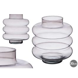 Jarrón de Cristal Triple Esfera Achatada 30 cm Gris - Giftdecor Precio: 12.50000059. SKU: B1G8R4JW8H