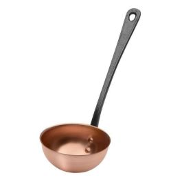 Baumalu Cucharón de Cobre Sólido con Mango de Hierro Fundido