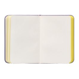 Cuaderno Con Gomilla Antartik Notes Tapa Dura A7 Hojas Lisas Morado Y Amarillo 80 Hojas 80 gr Fsc