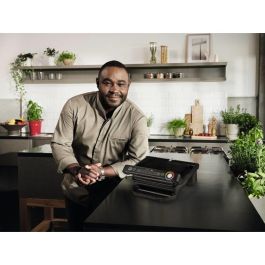 Tefal OptiGrill GC705816 Parrilla Eléctrica Negra Placa Acero Inoxidable 600 cm² 2000W