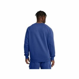 Sudadera sin Capucha Hombre Under Armour Rival Fleece Crew Azul