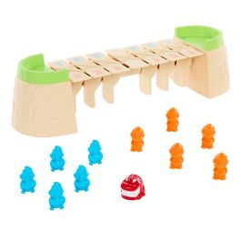Mattel Games Hrc09 Juego Cocodrilo Comilón, sé el primero en cruzar el puente evitando al cocodrilo acechando, +5 años