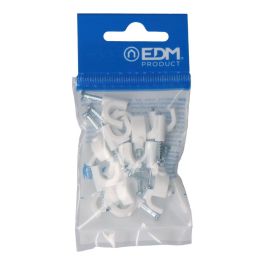 Edm Grapa blanca para cable manguera tubular 2x2,5mm n°8, blister 15 unid.