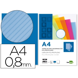 Liderpapel Tapa para Encuadernación Polipropileno Ondulado A4 0.8 mm Azul Paquete de 50 Unidades Precio: 26.68999971. SKU: B18LNWF2XB