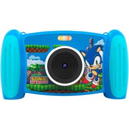 SEGA Cámara Interactiva Sonic The Hedgehog, 5 MP, Zoom x4, Vídeo 1080p, Filtros, Reproductor MP3 con Tarjeta SD Incluida