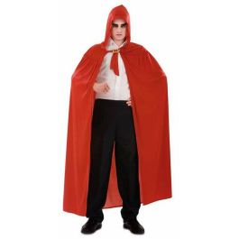Capa adulto con capucha de punto roja talla únca Capa adulto con capucha de punto roja talla únca