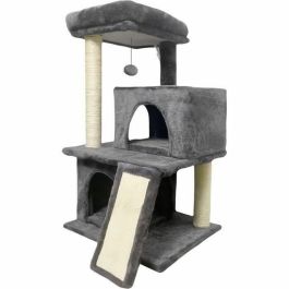 FLOPI AL104 Rascador para gatos gris oscuro, 44,5x48x86 cm - Con 1 plataforma, 1 pelota de juego, 2 casetas y 1 rampa. Precio: 58.49999947. SKU: B1H2C3AFFA