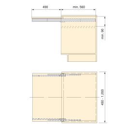 Emuca Guías para mesa extensible Shot, Aluminio, Anodizado inox
