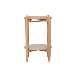 DKD Home Decor Mesita Auxiliar Balines Marron Ratán y Paulownia 38 x 54.5 x 38 cm