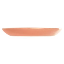 DKD Home Decor Bandeja Vaciabolsillos Rosa Naranja Cerámica 12 x 2 x 15 cm (12 Unidades)