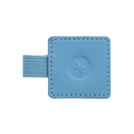 Antartik Portabolígrafo Autoadhesivo con Elástico para Cuaderno, Azul Claro, 40x40 mm