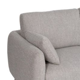 Sofá Chaise Longue Gris Tejido-Madera 240 X 155 X 86 cm