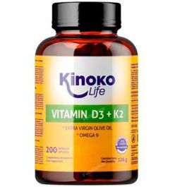 KINOKO LIFE Vitamina D3-K2 con Omega 9 200 Cápsulas Blandas 2000 UI Precio: 23.9970742. SKU: B1B8QY6WQV
