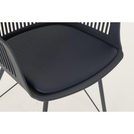 DKD Home Decor Silla Azul Marino Estilo Scandi 53 x 81 x 56 cm (2 Unidades)