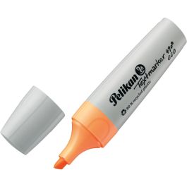 Pelikan Textmarker 490 eco Set 4 Neon Colores (Verde, Naranja, Rosa, Amarillo) Punta Cincel Plástico Reciclado 1-5 mm