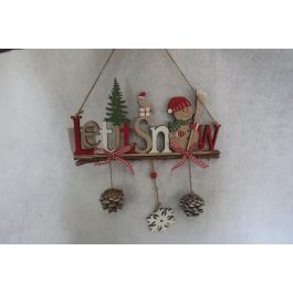 DKD Home Decor Decoración Colgante de Navidad Tradicional Rojo y Verde de MDF y Cuerda 33.5x23 cm Set de 12 Unidades Precio: 22.40436. SKU: B14GXD8WMH
