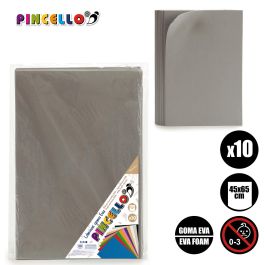 Pincello Juego 10 Laminas Goma Eva Gris 45x65 cm (Set de 12)