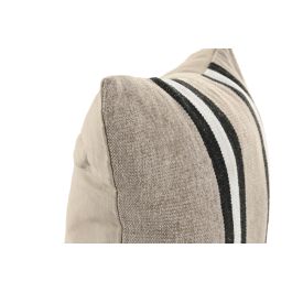 DKD Home Decor Cojín Tradicional de Algodón Velvet Poliéster Gris Claro Negro 45 x 45 cm (2 Unidades)
