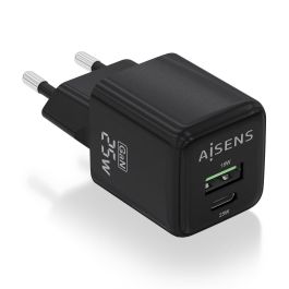AISENS - CARGADOR GaN 25W, 1xUSB-C PD3.0 QC4.0, 1xUSB-A QC3.0, NEGRO Precio: 5.98999973. SKU: B1ARSTM7KB