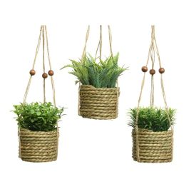 Everlands Planta artificial colgada, PVC verde, con cuerda de yute, 8x12 cm Precio: 4.88999962. SKU: S7904403