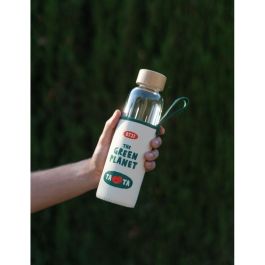 ERIK Botella de Cristal Tata BT21 500ml con Funda de Neopreno y Tapón de Bambú