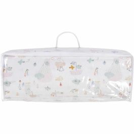 Tineo Colchón nómada Globos para Bebé 120x60x4 cm Blanco. Colchoneta de viaje extraíble con base aislante y funda con asa.