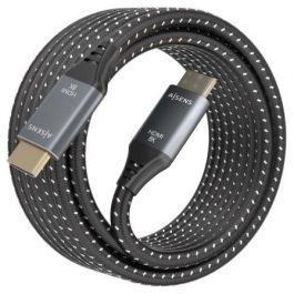 AISENS - CABLE HDMI V2.1 ULTRA ALTA VELOCIDAD / HEC 8K@60HZ 48GBPS, A/M-A/M, GRIS/NEGRO, 5.0M