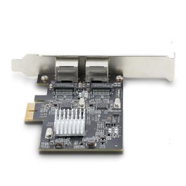 StarTech.com Pr22 gri - Tarjeta de Red PCIe 2.5Gbps Dual Puerto RJ45 Intel I225-V para Servidor/Estación de Trabajo