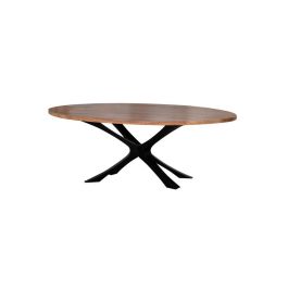 DKD Home Decor Mesa Comedor 110x76x200 cm Acacia Natural y Negro Precio: 755.49999965. SKU: B12259FY2F