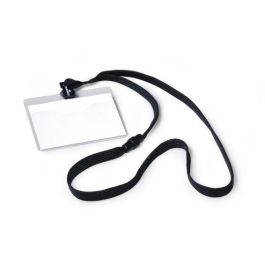 Durable 813901 Placa identificativa de textil, horizontal, negro/transparente, 9x6 cm, paquete de 10 unidades Precio: 42.69000032. SKU: B142RSQWZK