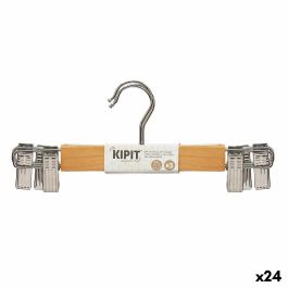 Juego de Perchas Kipit 29100196 Marrón Plateado Madera Metal 28,5 x 2,5 x 11,5 cm Pinzas (24 Unidades) Precio: 56.50000015. SKU: B1HHL2NP2T