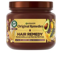 Garnier Mascarilla Aguacate y Karite 300 ml - Cabello Rebelde y Difícil de Manejar, Nutritiva y Suavizante