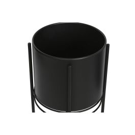 Set de Maceteros DKD Home Decor Negro Metal 30 x 30 x 70 cm