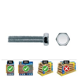 Celo Tornillo métrica hexagonal acero zincado Ø8x25mm Din 933 - Caja 100 unid.