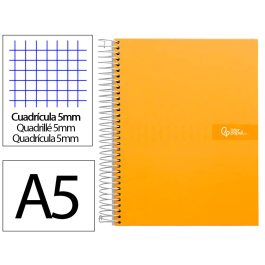 Liderpapel Cuaderno Espiral A5 Micro Crafty Tapa Forrada 120 Hojas 90gr Cuadro 5mm Color Naranja Precio: 3.78999951. SKU: B14A7FNSYP