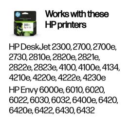 HP 305XL Cartucho de Tinta Original Tricolor de Alto Rendimiento, Ideal para Impresión de Documentos y Fotos a Color de Calidad Profesional.