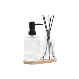Baño Moderno DKD Home Decor Transparente Negro 8.2 x 20.5 x 16 cm Set de 3 Precio: 6.50000021. SKU: B1895AXYGP