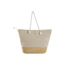 Bolso Mediterraneo DKD Home Decor Beige Azul 16 x 33 x 52 cm (2 Unidades)