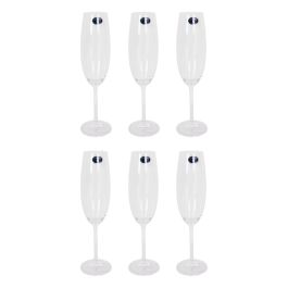 Bohemia Set 6 Copas Champagne 220cc Colección Clara (4 Cajas)