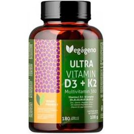 VEGAGENO D3-K2 Multivitamina 360 180 Cap. Precio: 32.5000005. SKU: B18CVHEEM7