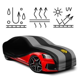 Momo Cubre Coche Talla XL 1 Capa MOMLCC1LXL Protección UV Transpirable Negro Gris