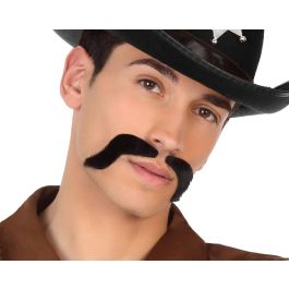 Bigote Negro Estilo Vaquero para Disfraz del Oeste - Accesorio para Adultos