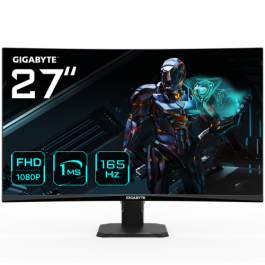 GIGABYTE Monitor de juego GS27F 27" FHD - 1920 x 1080 (FHD), 165Hz, 1ms, 300 cd/m², FreeSync Premium, compatible con HDR, HDMI 2.0, DisplayPort 1.4