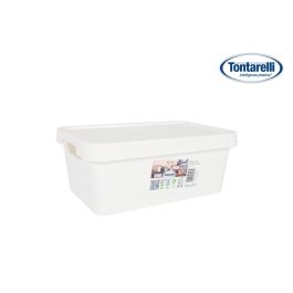 Inde Caja Almacenaje 4.2L con Tapa Maya Blanca 28 x 18 x 11.2 cm (12 Unidades) Precio: 19.59000043. SKU: B1D7M928L7