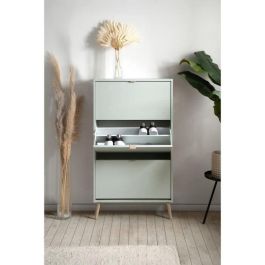 VIGO 49A VIGO003855 Zapatero Verde pastel con Patas de madera maciza - 70 x 24 x 125 cm Precio: 148.95000054. SKU: B1EQA5AYF3