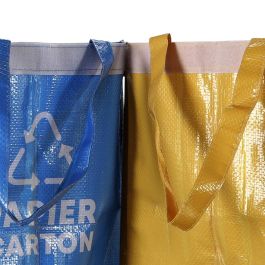 Je cherche une Idee Juego 3 Bolsas Reciclaje Separación Desechos Papel Cartón Metal Plástico Vidrio 28.5x27.5x40.5 cm