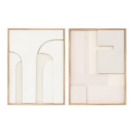 DKD Home Decor Cuadro Scandi Moderno Blanco Natural 100x75 cm (Pack 2 Unidades) Precio: 161.68999979. SKU: B1GYAV8KWX