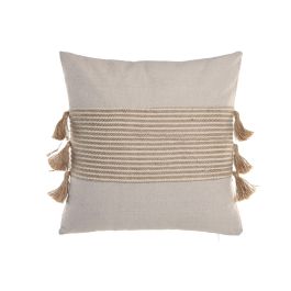 DKD Home Decor Cojín Boho de Algodón y Yute Natural 45 x 45 cm (2 Unidades) con Cremallera Precio: 21.49999995. SKU: B1EQYFMWXP