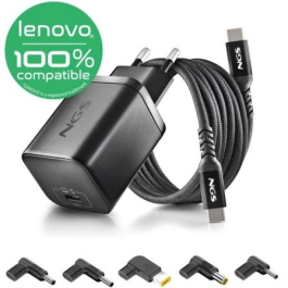 NGS BUD65W-L Cargador GaN USB-C 65W para Portátil Lenovo Automático con 5 Conectores Voltaje 5-20V Precio: 42.4105. SKU: B1EL45PELL